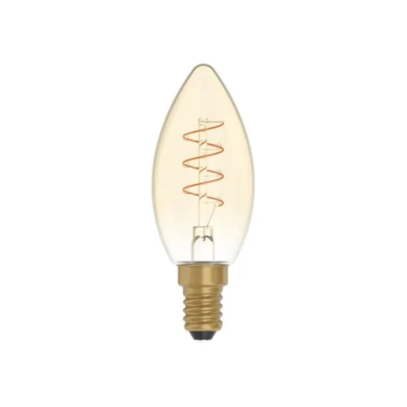 Creative cables LED-lampa Golden Carbon Line Curved Spiral 2,5W E14 kronljus dimbar