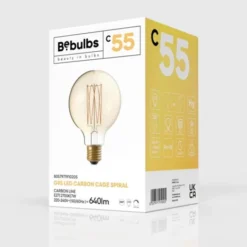 Creative cables LED-lampa Golden Carbon Line Cage 7W E27 glob 95mm dimbar