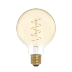 Creative cables LED-lampa Golden Carbon Line Curved Spiral 4W E27 glob 95mm dimbar