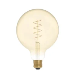 Creative cables LED-lampa Golden Carbon Line Curved Spiral 4W E27 glob 125mm dimbar