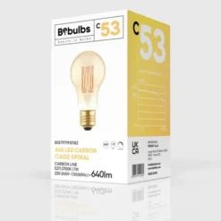 Creative cables LED-lampa Golden Carbon Line Cage 7W E27 normal dimbar