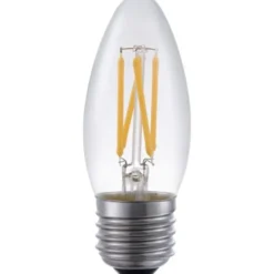 Ekonomiljus LED-lampa kron 4W(40W) E27 klar, dimbar