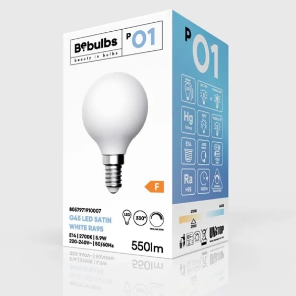 Creative cables LED-lampa Porcelain Effect 5,9W E14 klot dimbar