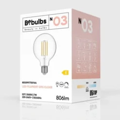 Creative cables LED-lampa Transparent 7W E27 glob 95mm dimbar