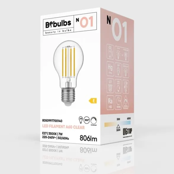 Creative cables LED-lampa Transparent 7W E27 normal dimbar