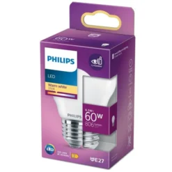 Philips LED-lampa 7W(60W) klot frostad E27