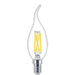 Philips LED-lampa 3,4W(40W) kronljus E14 klar, dim to warm