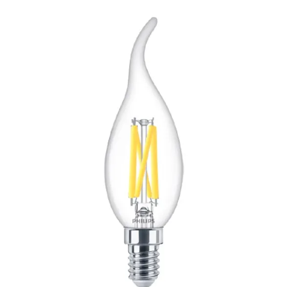Philips LED-lampa 3,4W(40W) kronljus E14 klar, dim to warm