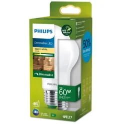 Philips LED-lampa 4W(60W) normal frostad E27 dimbar