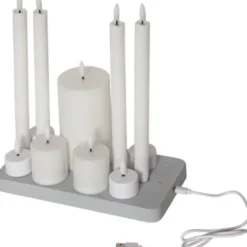 Star Trading LED Ljus Flamme Charge Mix Vit 27cm