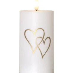 Star Trading LED Ljus Flamme Heart Vit 14cm