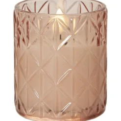 Star Trading LED Ljus Flamme Romb Rosa 10cm