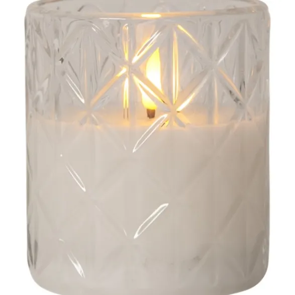 Star Trading LED Ljus Flamme Romb Transparent 10cm