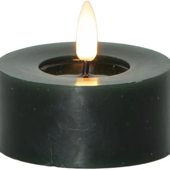 Star Trading LED Värmeljus 2-pack Flamme Flow Grön 5,5cm
