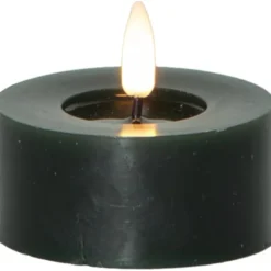 Star Trading LED Värmeljus 2-pack Flamme Flow Grön 5,5cm