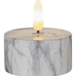 Star Trading LED Värmeljus 2-pack Flamme Marble Grå 6cm