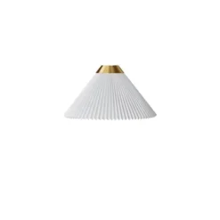 Le Klint 12 Mässing lampskärm, Vit 21 cm