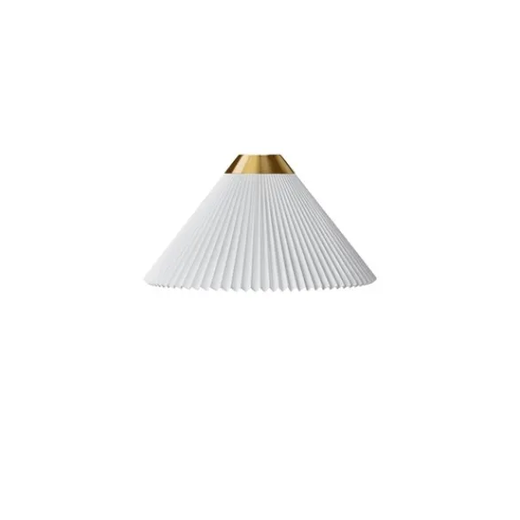 Le Klint 12 Mässing lampskärm, Vit 23 cm