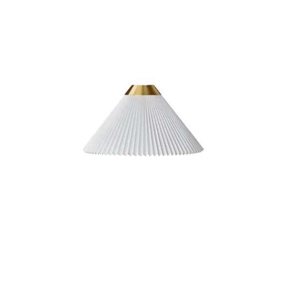Le Klint 12 Mässing lampskärm, Vit 21 cm