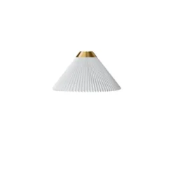 Le Klint 12 Mässing lampskärm, Vit 19 cm