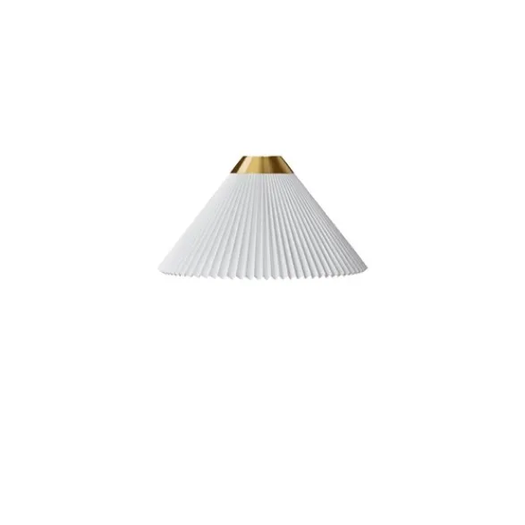 Le Klint 12 Mässing lampskärm, Vit 19 cm