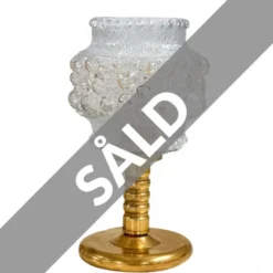 Vintage by Bright 1-2-3 Lina bordslampa, glas/mässing