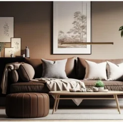 Aneta LINEA taklampa, brunbets/svart