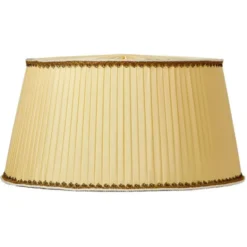 Armaturhantverk Linnea lampskärm rund gul 50cm