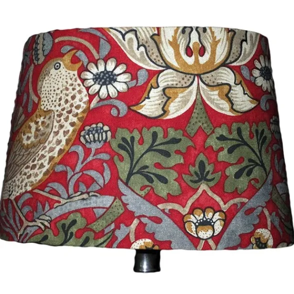 BERGO Lampskärmar Linus 23 oval skärm klofäste, strawberry thief röd