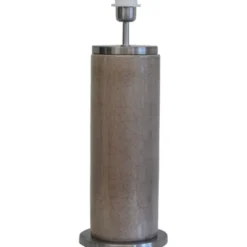Hallbergs Belysning Lissabon Lampfot Grå/borstad silver satin 18cm