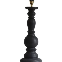 Hallbergs Belysning Liverpool Lampfot Antik Svart 14cm