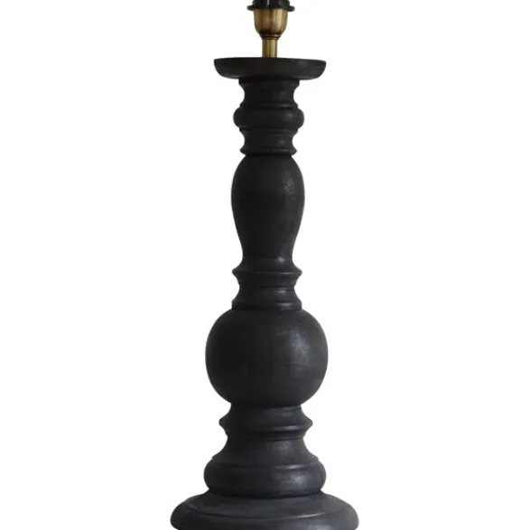 Hallbergs Belysning Liverpool Lampfot Antik Svart 14cm
