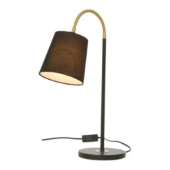 Aneta LJUSDAL bordlampa, svart/matt mässing