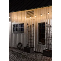 Konstsmide Ljusslinga E27 10 amber LED svart kabel 24V/IP44