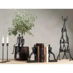A Lot Decoration Ljusstake svart metall 27 cm