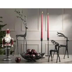 A Lot Decoration Ljusstake svart metall 27 cm