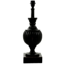 Hallbergs Belysning Louis Lampfot Antik svart 15,5cm