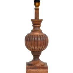 Hallbergs Belysning Louis Lampfot Åldrat trä 15,5cm