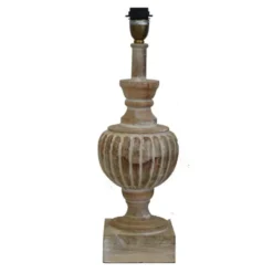 Hallbergs Belysning Louis Lampfot White Wash 15,5cm