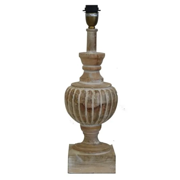Hallbergs Belysning Louis Lampfot White Wash 15,5cm