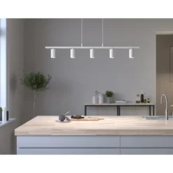 Belid Lucy linear pendel 5 flat vit
