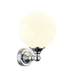 Aneta LUGANO vägglampa, krom/opal