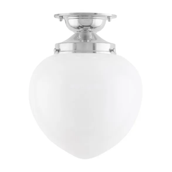 Karlskrona Lampfabrik Lundkvist Plafond 100 IP24, förnicklad mässing