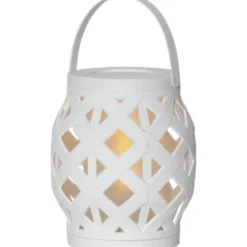 Star Trading Lykta Flame Vit 16cm