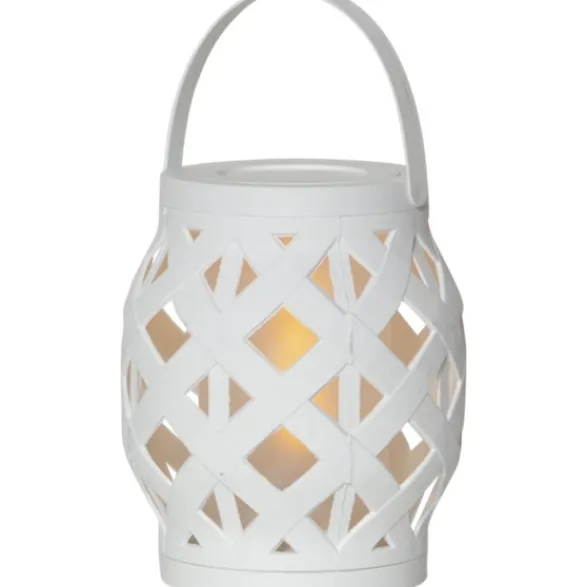 Star Trading Lykta Flame Vit 16cm