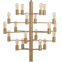 Herstal Manola 20 ljuskrona, satin/mässing 70cm