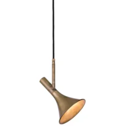 Konsthantverk Megafon taklampa vinkel, råmässing 22cm