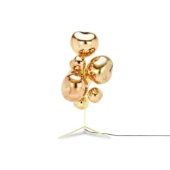 Tom Dixon Melt Chandelier golvlampa, guld 175cm