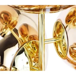 Tom Dixon Melt Chandelier golvlampa, guld 175cm