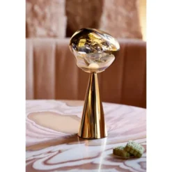 Tom Dixon Melt portabel bordslampa guld LED